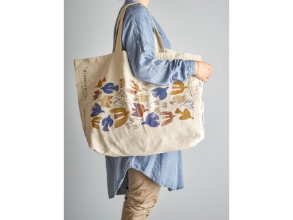 Shopping Bag Anniversary Birds Brown