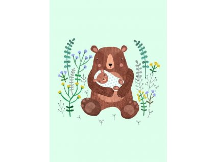 Pohľadnica NEW BABY Mama medvedica