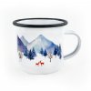 Smaltovaný hrnček - Zima