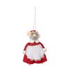 Plstená vianočná ozdoba - Myška