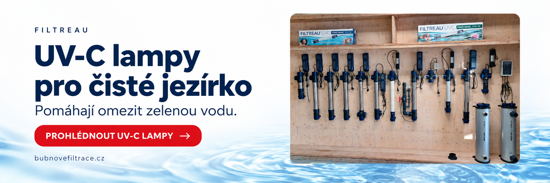 UV-C lampy pro čisté jezírko