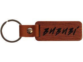 Dřevěná klíčenka s kůží a vlastním logem