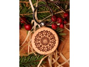 Dřevěná kulatá klíčenka - různé varianty