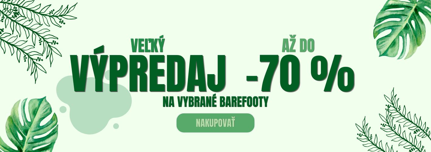 Výpredaj barefootov, zľavy. až do -70%