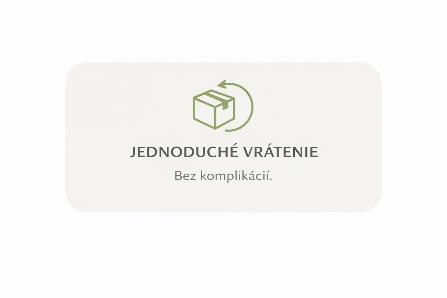 Jednoduché vrátenie tovaru