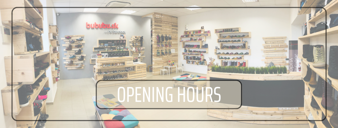 Our store with barefoot shoes for kids and adults in Stupava, Slovakia