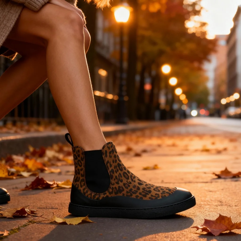 Dámska barefoot členková obuv v každodennom outfite