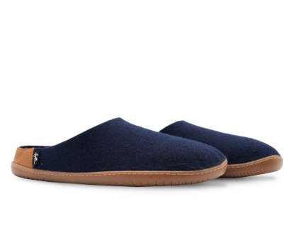 1309 2 panska barefoot boty pantofle tmave modra natural vlnene aylla wasi celkovy pohled