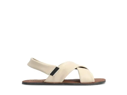 Dámske barefoot sandále Groundies Verona 2.0 Beige Vegan