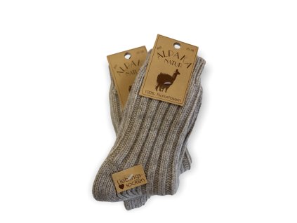 100% Wool socks sheep/alpaca / 2 pairs