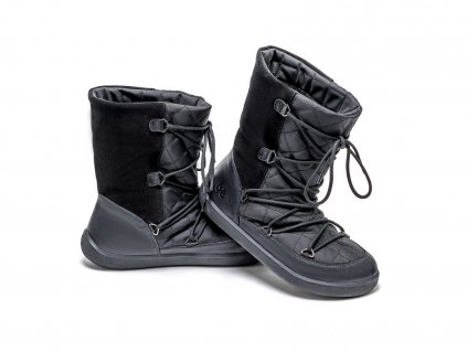 zimne barefoot topanky be lenka snowfox woman all black 25399 size large v 1