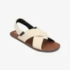 Dámske barefoot sandále Groundies Verona 2.0 Beige Vegan