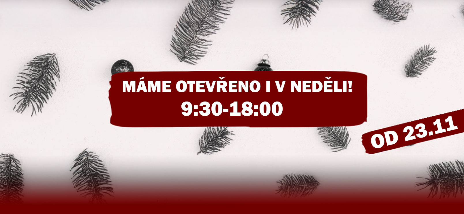 Otevřeno v neděli!