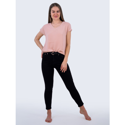 Černé džínové skinny kalhoty Chloe s vysokým pasem (Velikost S)