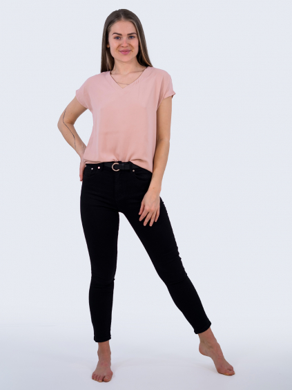 Černé džínové skinny kalhoty Chloe s vysokým pasem (Velikost S)