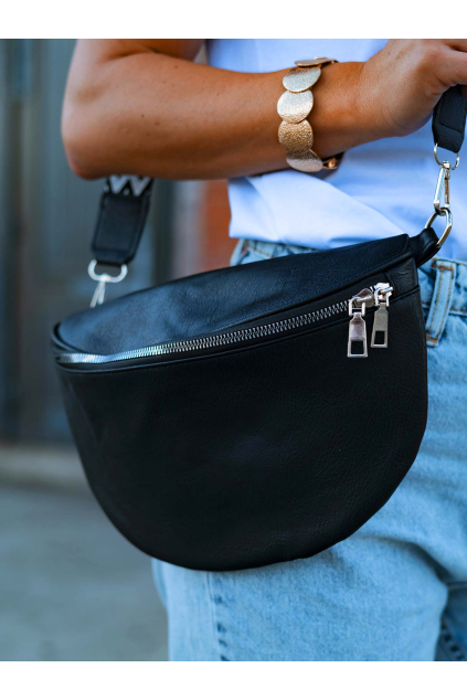 14425 cerna kozenkova ledvinka buffy s bilocernym nastavitelnym popruhem