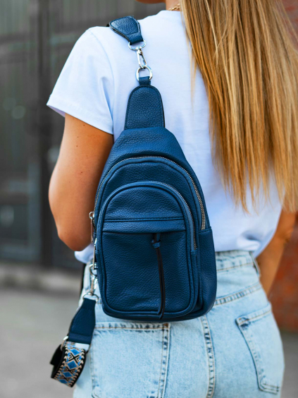 14446 modra kozenkova crossbody kabelka glee
