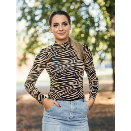 Halenka s dlouhým rukávem Claudia se zvířecím vzorem UNI