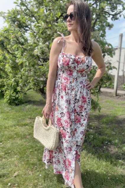 Letní šaty Tropical white