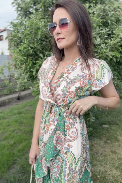 Krátké šaty Oriental green