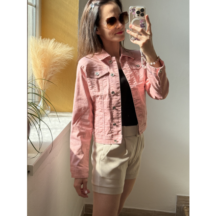 Starorůžová jeansová bunda Rosalia