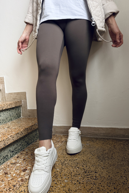 Legíny s vysokým pasem ESSENZA čokoládové