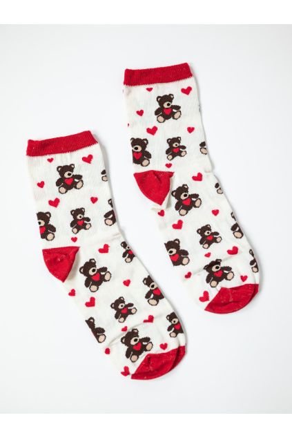 9990 ponozky valentyn bear white