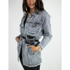 Šedá denim bunda Meira (Velikost XL)