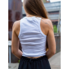 Bílý žebrovaný top Aither (Velikost S)