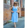 14224 midi plisovane saty vassillis svetle modre