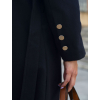 14587 4 cerny dlouhy elegantni kabat joscelyn s opaskem