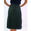 15225 15225 plisovana zelena midi sukne blandina s gumou v pase a ozdobnouJH masli