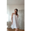 Bílé mušelínové šaty na zavazovací ramínka Tenerife
