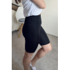 Černé hladké kraťasy s vysokým pasem MOJO