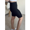 Černé hladké kraťasy s vysokým pasem MOJO