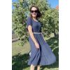 Dlouhé modré šaty s páskem SUMMER BLUE