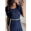 Dlouhé modré šaty s páskem SUMMER BLUE