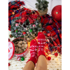 8439 2 frote ponozky christmas red