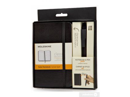 Moleskine Pocket Notebook and Classic Click Roller Pen - 0.5mm (Bundle)