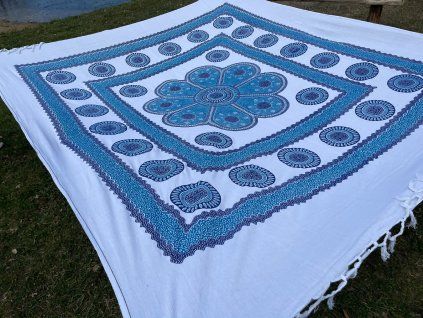 Přehoz Modrý květ