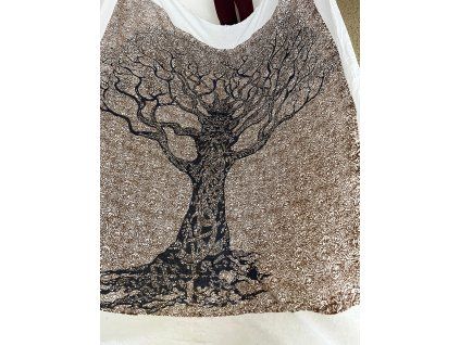 Přehoz Béžový se stromem
