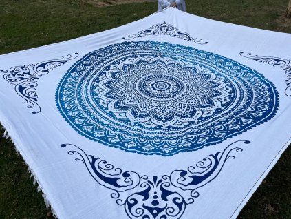 Přehoz Tmavě-modrá mandala - 2. jakost