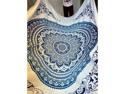 Přehoz Tmavě-modrá mandala - 2. jakost