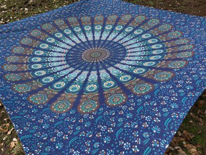 Přehoz Modro-zelené paví pero