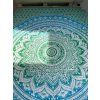 Přehoz Zelená mandala s modrou