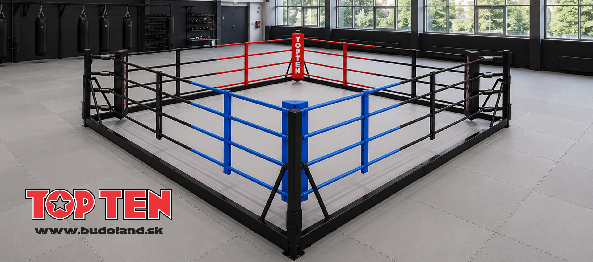 Skladací boxerský ring TOP TEN – profesionálne riešenie pre moderné gymy a športové kluby