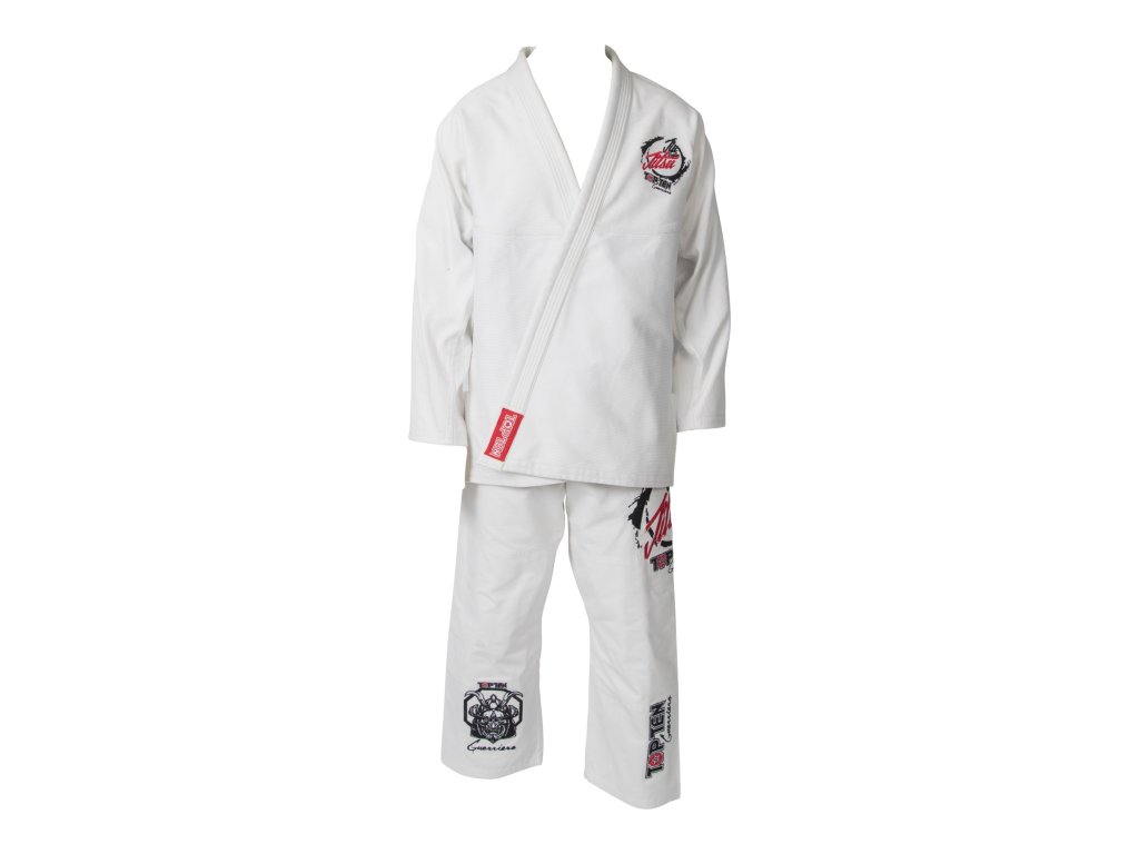 Brazilian Jiu Jitsu (BJJ) Gi “Guerriero” - size A1 = 160 cm, weiss (Size A1, 160 cm, Color White)