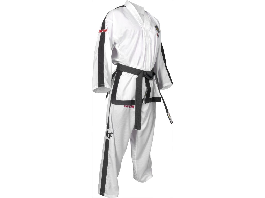 Taekwon-Do Instructor Dobok “Diamond” (4th - 6th Dan) (ITF approved) - white, size 160 cm (Color White, Size 160 cm)