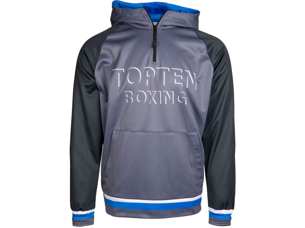 Mikina s kapucňou "Boxing Shadow" - čierno-šedá, veľkosť XS (Size XS, Color Black - Gray)