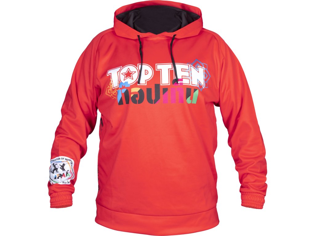 Hoodie “Wai Khru” - red, size XS (Size XS, Color Red, Gloves cut Without Label)